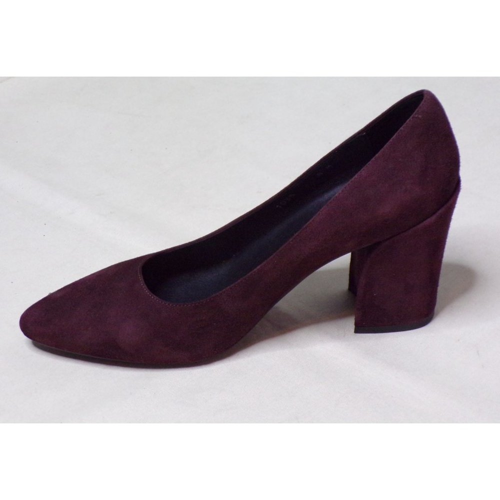 🆕AQUATALIA Peony Block Heel Pump Shoes Brown Suede 6.5 - Picture 10 of 11